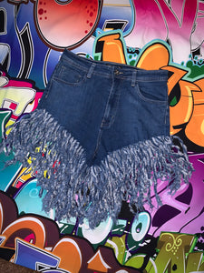 Miss Hoodie2Shoes Fringe Shorts